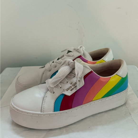 Kate Spade Rainbow Collection Selena Pride Platform Sneaker Size 6 Sold Out! - Picture 3 of 9